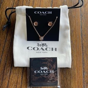 Coach earrings and necklace set